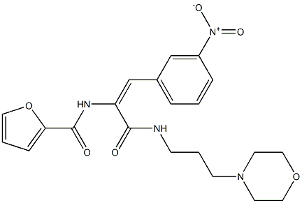 N-[(E)-1-({[3-(4-MORPHOLINYL)PROPYL]AMINO}CARBONYL)-2-(3-NITROPHENYL)ETHENYL]-2-FURAMIDE 结构式