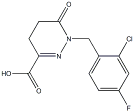 1-(2-CHLORO-4-FLUOROBENZYL)-6-OXO-1,4,5,6-TETRAHYDROPYRIDAZINE-3-CARBOXYLIC ACID 结构式