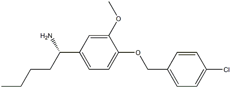 (1S)-1-(4-[(4-CHLOROPHENYL)METHOXY]-3-METHOXYPHENYL)PENTYLAMINE 结构式