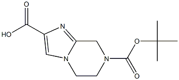 7-Boc-5,6-dihydro-8H-imidazo[1,2-a]pyrazine-2-carboxylic acid 结构式