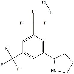 2-(3,5-BIS-TRIFLUOROMETHYL-PHENYL)-PYRROLIDINE, HYDROCHLORIDE 结构式