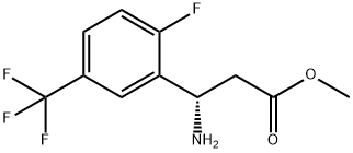 Methyl (3S)-3-amino-3-[2-fluoro-5-(trifluoromethyl)phenyl]propanoate 结构式