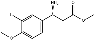 METHYL (3R)-3-AMINO-3-(3-FLUORO-4-METHOXYPHENYL)PROPANOATE 结构式