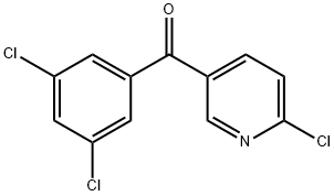 (6-氯吡啶-3-基)(3,5-二氯苯基)甲酮 结构式