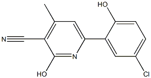 6-(5-CHLORO-2-HYDROXYPHENYL)-2-HYDROXY-4-METHYLPYRIDINE-3-CARBONITRILE 结构式