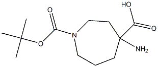4-AMINO-1-BOC-AZEPANE-4-CARBOXYLIC ACID 结构式