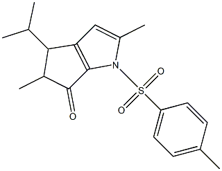 4-ISOPROPYL-2,5-DIMETHYL-1-(TOLUENE-4-SULFONYL)-4,5-DIHYDRO-1H-CYCLOPENTA[B]PYRROL-6-ONE 结构式
