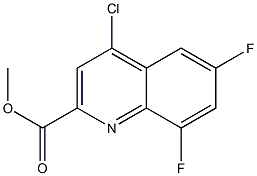 METHYL 4-CHLORO-6,8-DIFLUOROQUINOLINE-2-CARBOXYLATE 结构式