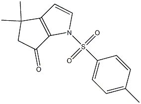 4,4-DIMETHYL-1-(TOLUENE-4-SULFONYL)-4,5-DIHYDRO-1H-CYCLOPENTA[B]PYRROL-6-ONE 结构式