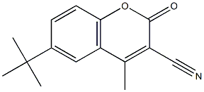 6-TERT-BUTYL-4-METHYL-2-OXO-2H-CHROMENE-3-CARBONITRILE 结构式