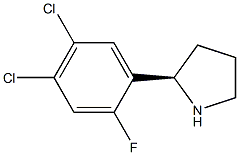 (2R)-2-(4,5-DICHLORO-2-FLUOROPHENYL)PYRROLIDINE 结构式