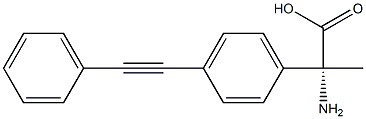 (2R)-2-AMINO-2-[4-(2-PHENYLETHYNYL)PHENYL]PROPANOIC ACID 结构式