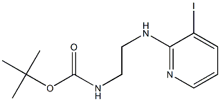 [2-(3-碘-2-吡啶基氨基)乙基]氨基甲酸叔丁酯 结构式