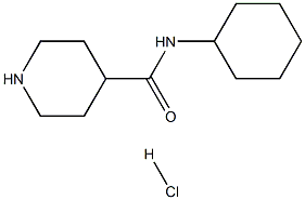 PIPERIDINE-4-CARBOXYLIC ACID CYCLOHEXYLAMIDE HYDROCHLORIDE 结构式