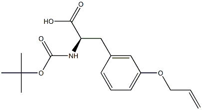 (R)-3-(3-(烯丙氧基)苯基)-2-((叔丁氧基羰基)氨基)丙酸 结构式