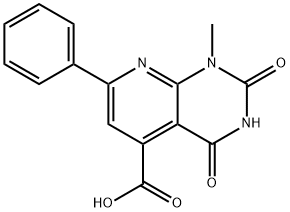 1-METHYL-2,4-DIOXO-7-PHENYL-1,2,3,4-TETRAHYDROPYRIDO[2,3-D]PYRIMIDINE-5-CARBOXYLIC ACID 结构式