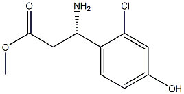 Methyl (3S)-3-amino-3-(2-chloro-4-hydroxyphenyl)propanoate 结构式