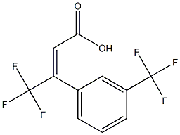 4,4,4-TRIFLUORO-3-(E)-[3-(TRIFLUOROMETHYL)PHENYL]CROTONIC ACID 结构式