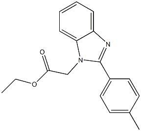 (2-P-TOLYL-BENZOIMIDAZOL-1-YL)-ACETIC ACID ETHYL ESTER 结构式