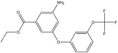 Ethyl 3-amino-5-[3-(trifluoromethoxy)phenoxy]benzoate 结构式
