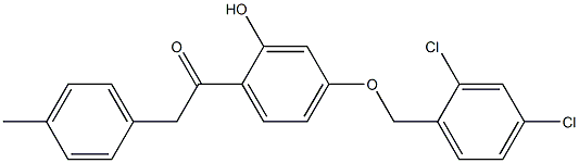 1-(4-(2,4-DICHLOROBENZYLOXY)-2-HYDROXYPHENYL)-2-P-TOLYLETHANONE 结构式