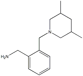 1-[2-[(3,5-DIMETHYLPIPERIDIN-1-YL)METHYL]PHENYL]METHANAMINE 结构式