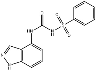 4-(([(PHENYLSULFONYL)AMINO]CARBONYL)AMINO)-1H-INDAZOLE 结构式