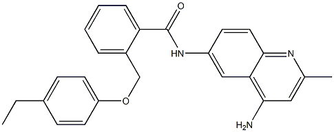 N-(4-AMINO-2-METHYLQUINOLIN-6-YL)-2-(4-ETHYLPHENOXYMETHYL)-BENZAMIDE 结构式