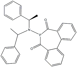 (R,R)-N-(5,7-DIOX-6-PHOSPHADIBENZO[A,C]CYCLOHEPTEN-6-YL)BIS(1-PHENYLETHYL)AMINE 结构式