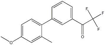 3'-(4-METHOXY-2-METHYLPHENYL)-2,2,2-TRIFLUOROACETOPHENONE 结构式