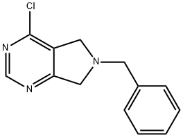 6-苄基-4-氯-6,7-二氢-5H-吡咯并[3,4-D]嘧啶 结构式