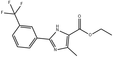 5-METHYL-2-(3-TRIFLUOROMETHYLPHENYL)-3H-IMIDAZOLE-4-CARBOXYLIC ACID ETHYL ESTER 结构式