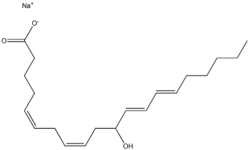 (+/-)11-Hydroxy-5z,8z,12e,14e-eicosatetraenoic acid, sodium salt 结构式