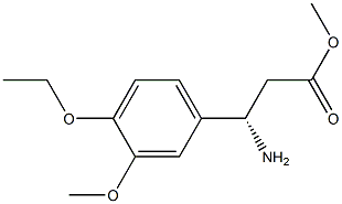 METHYL (3S)-3-AMINO-3-(4-ETHOXY-3-METHOXYPHENYL)PROPANOATE 结构式