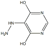 5-Hydrazino-pyrimidine-4,6-diol 结构式