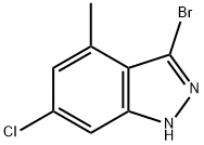 3-BROMO-6-CHLORO-4-METHYLINDAZOLE 结构式
