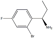 (1R)-1-(2-Bromo-4-fluorophenyl)propylamine 结构式