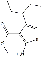 2-AMINO-4-(1-ETHYL-PROPYL)-THIOPHENE-3-CARBOXYLIC ACID METHYL ESTER 结构式