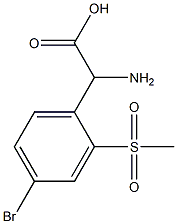 Amino-(4-bromo-2-methanesulfonyl-phenyl)-acetic acid 结构式