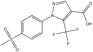 5-(TRIFLUOROMETHYL)-1-(4-(METHYLSULFONYL)PHENYL)-1H-PYRAZOLE-4-CARBOXYLIC ACID 结构式