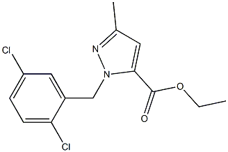 Ethyl 1-(2,5-dichlorobenzyl)-3-methyl-1H-pyrazole-5-carboxylate 结构式