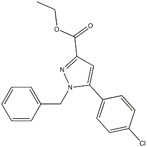 ETHYL 1-BENZYL-5-(4-CHLOROPHENYL)-1H-PYRAZOLE-3-CARBOXYLATE 结构式