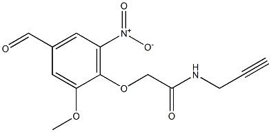 2-(4-FORMYL-2-METHOXY-6-NITROPHENOXY)-N-PROP-2-YNYLACETAMIDE 结构式