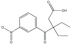 3-ETHYL-3-(3-NITRO-BENZOYL)-PENTANOIC ACID 结构式