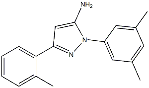 1-(3,5-DIMETHYLPHENYL)-3-(2-METHYLPHENYL)-1H-PYRAZOL-5-AMINE 结构式