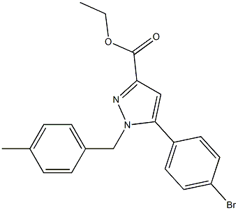 ETHYL 1-(4-METHYLBENZYL)-5-(4-BROMOPHENYL)-1H-PYRAZOLE-3-CARBOXYLATE 结构式