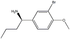 (1R)-1-(3-BROMO-4-METHOXYPHENYL)BUTYLAMINE 结构式