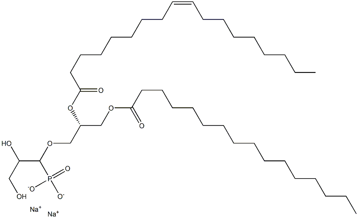 1-棕榈酰-2-油酰磷脂酰甘油 结构式