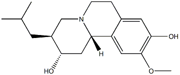 (-)-9-O-DESMETHYL-ALPHA-DIHYDROTETRABENAZINE 结构式