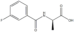 (2R)-2-[(3-FLUOROBENZOYL)AMINO]PROPANOIC ACID 结构式